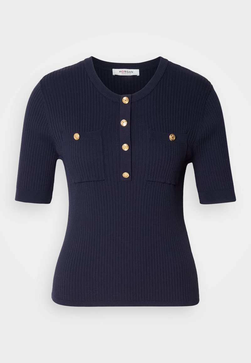 Morgan T-shirt print donkerblauw