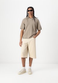 Jack & Jones JORVARENNA SPLIT NECK - Polotričko - silver sage