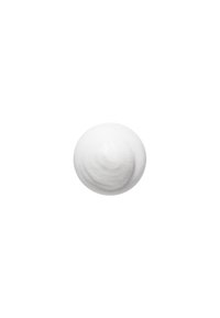 Manopola rotonda in ceramica bianca con un design a spirale testurizzato e una finitura liscia, adatta per mobili o arredamenti.