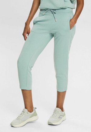 RECYCELT MIT KORDELZUG - Tracksuit bottoms - dusty green