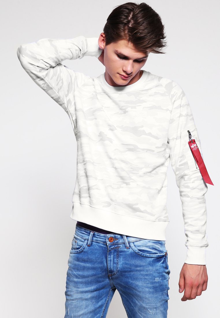 Alpha Industries FIT - Felpa - white
