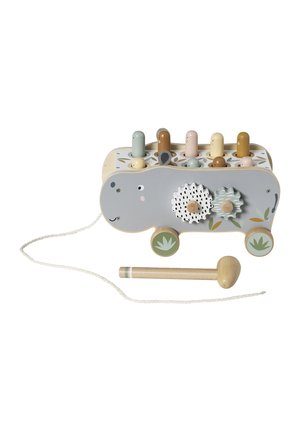 NACHZIEH-NILPFERD - Wooden toy - grau