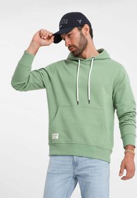 Ombre Felpa con cappuccio - green