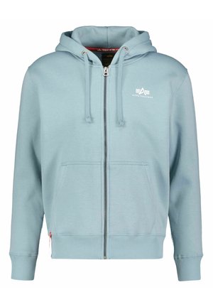 Alpha Industries BASIC HOODY  - Športna jopa s kapuco na zadrgo - blau grau