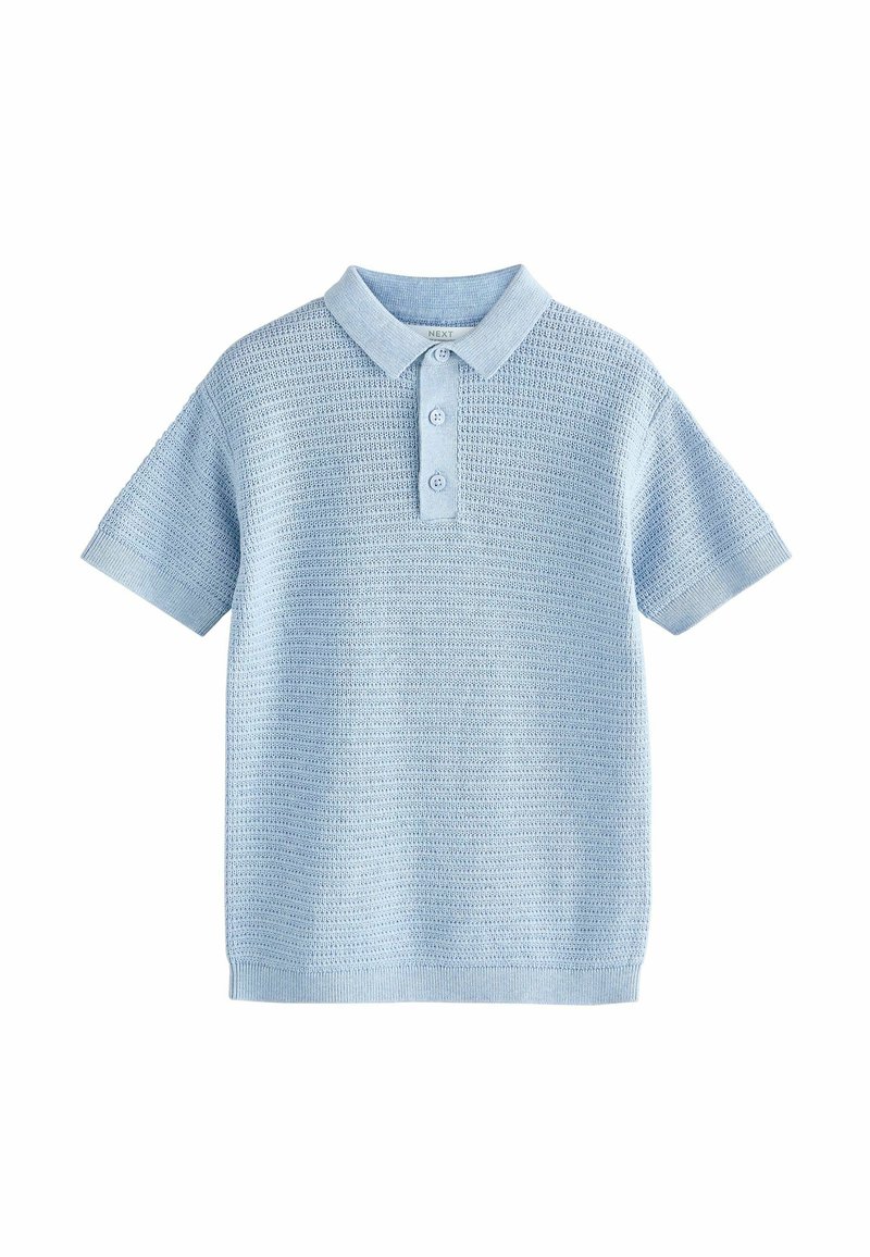 Next - REGULAR FIT - TEXTURED SHORT SLEEVE - Polo majica - blue, Povečajte