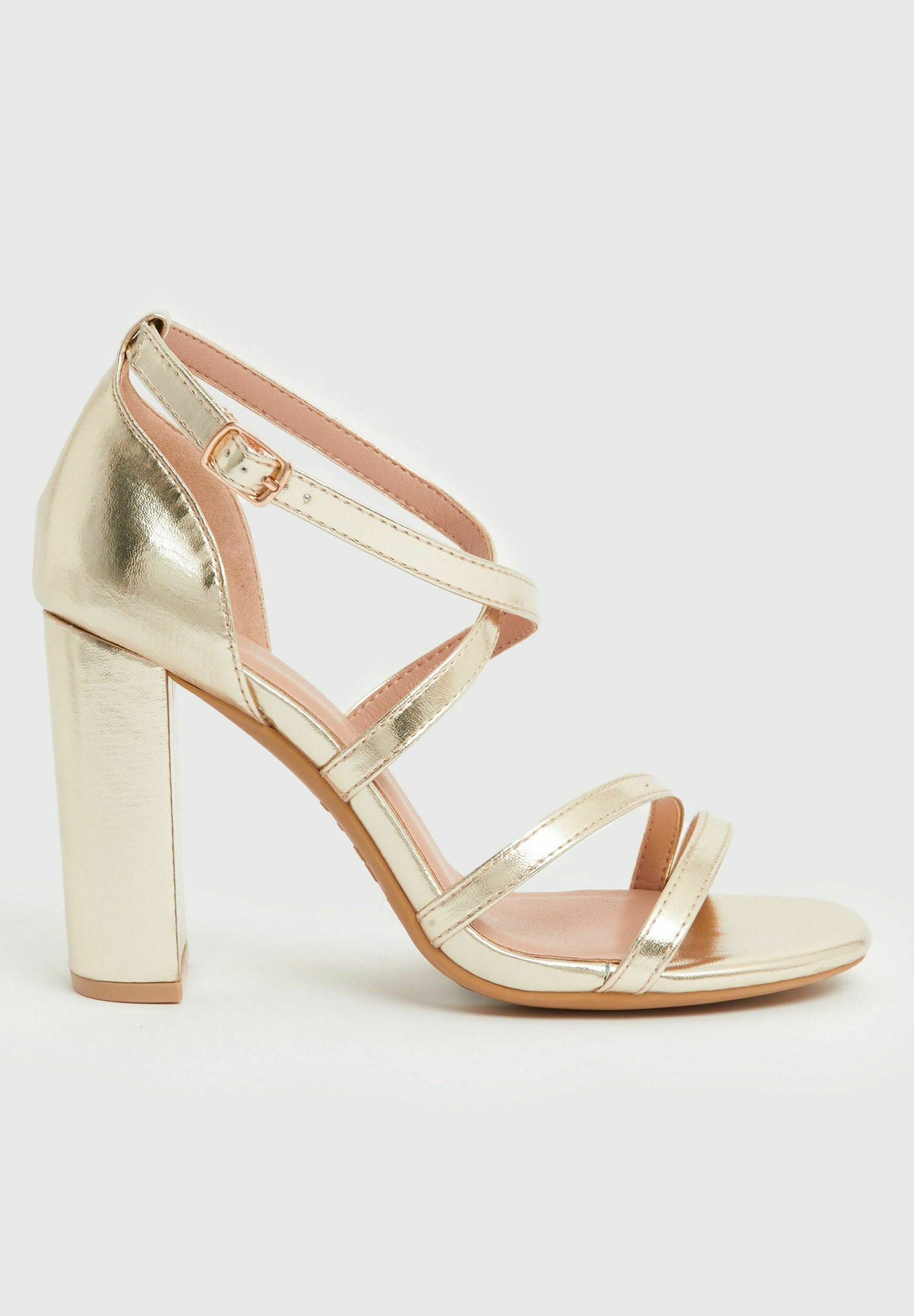New Look Wide Fit WIDE FIT - Sandalen met hoge hak - gold/goudkleurig -  Zalando.be