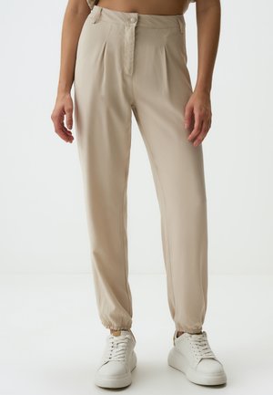 Jimmy Key NARROW LEG GABARDINE  - Trousers - stoned