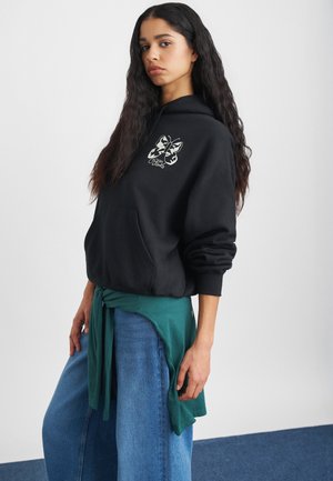 BAGGY RELAXED HOOD - Bluză de molton - digital black