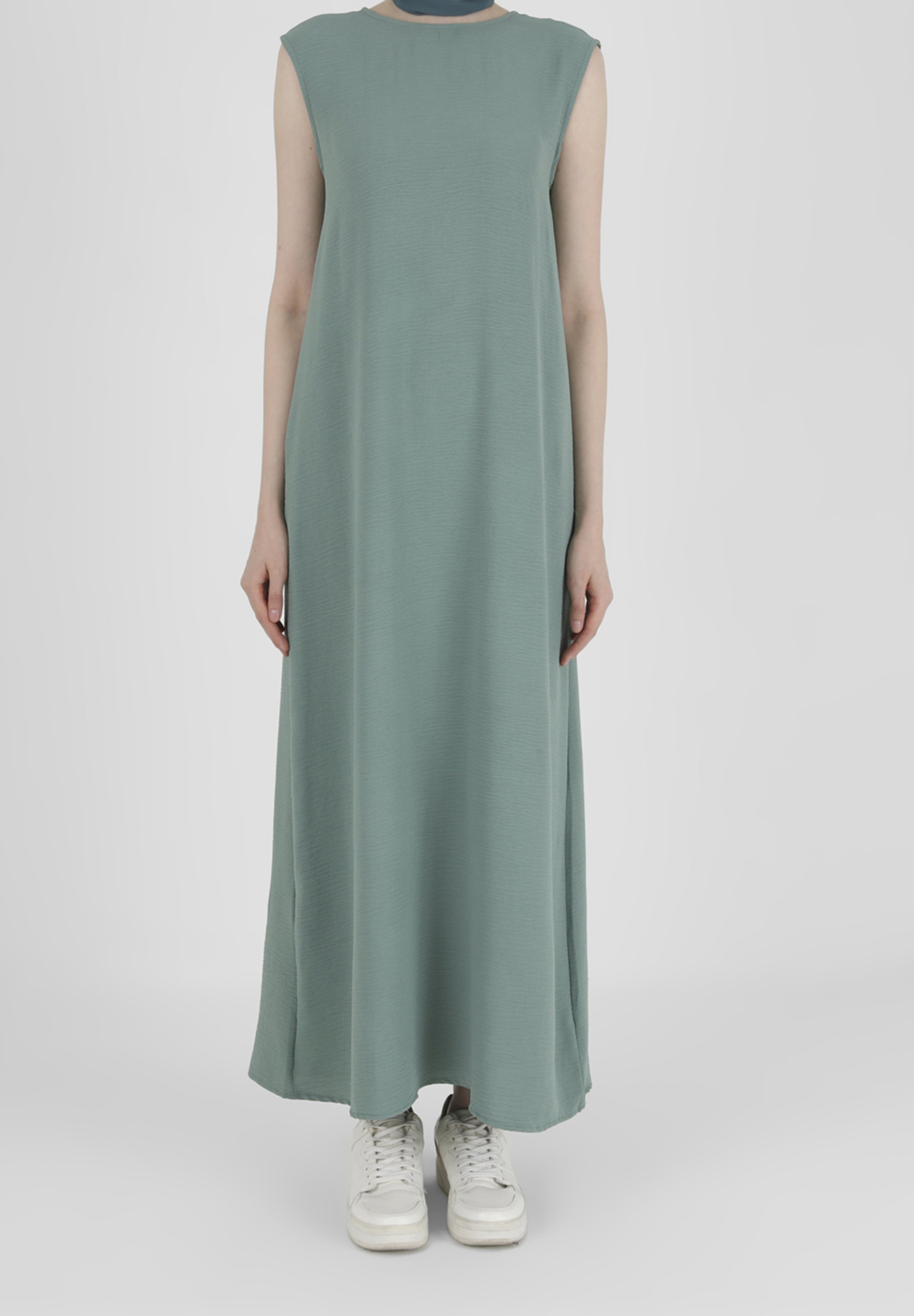 sachin and babi light blue dress Modanisa CREW NECK - Maxi dress - green