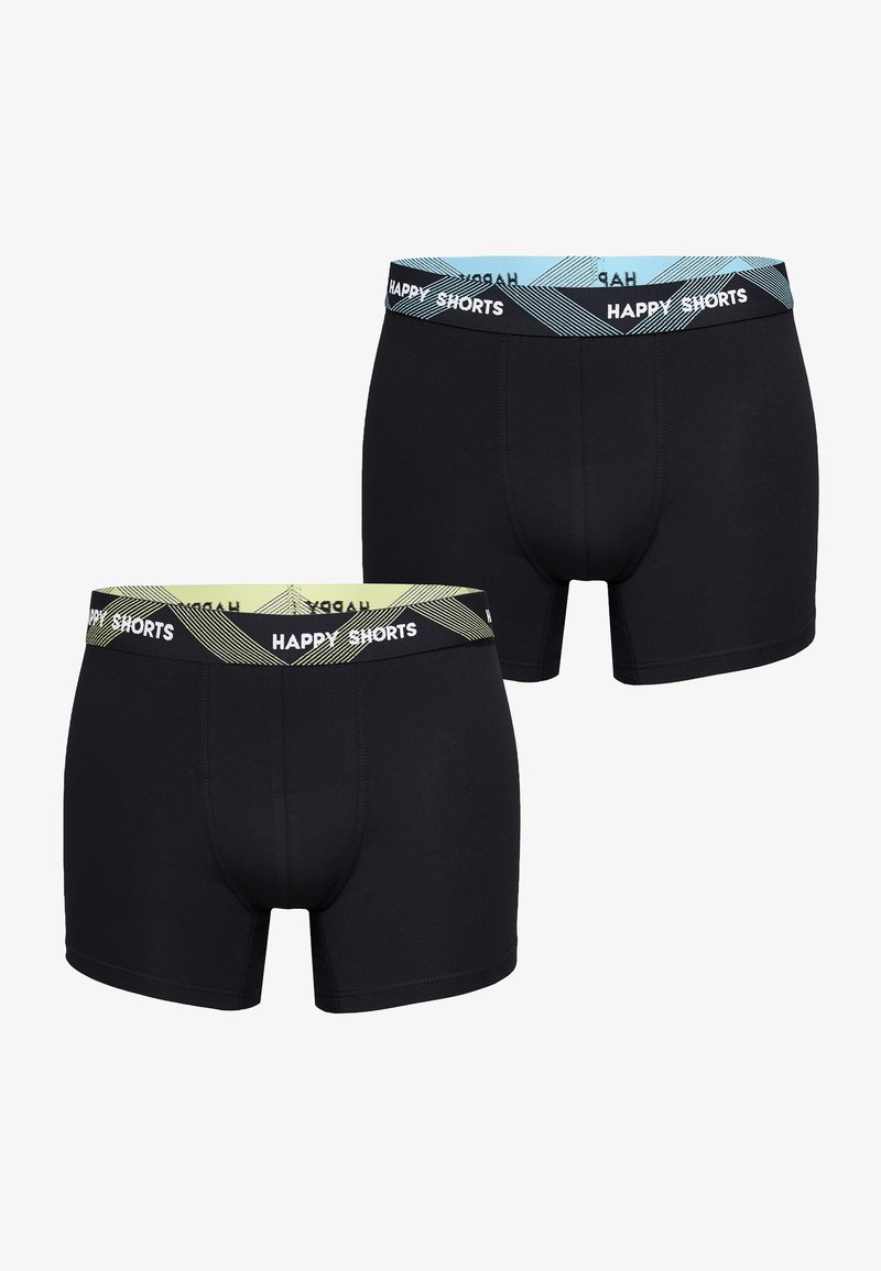 Happy Shorts 2PACK SOLIDS - Boxerky - black