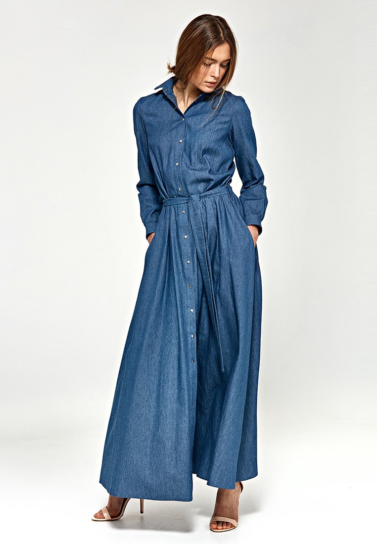 Nife Robe longue jeans/bleu ZALANDO