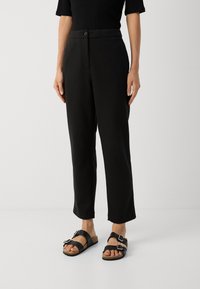 Marc O'Polo MEDIUM WAIST SLIM LEG ANKLE LENGTH LOOK - Hlače - black