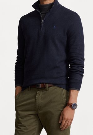 Jersey de punto - mottled dark blue