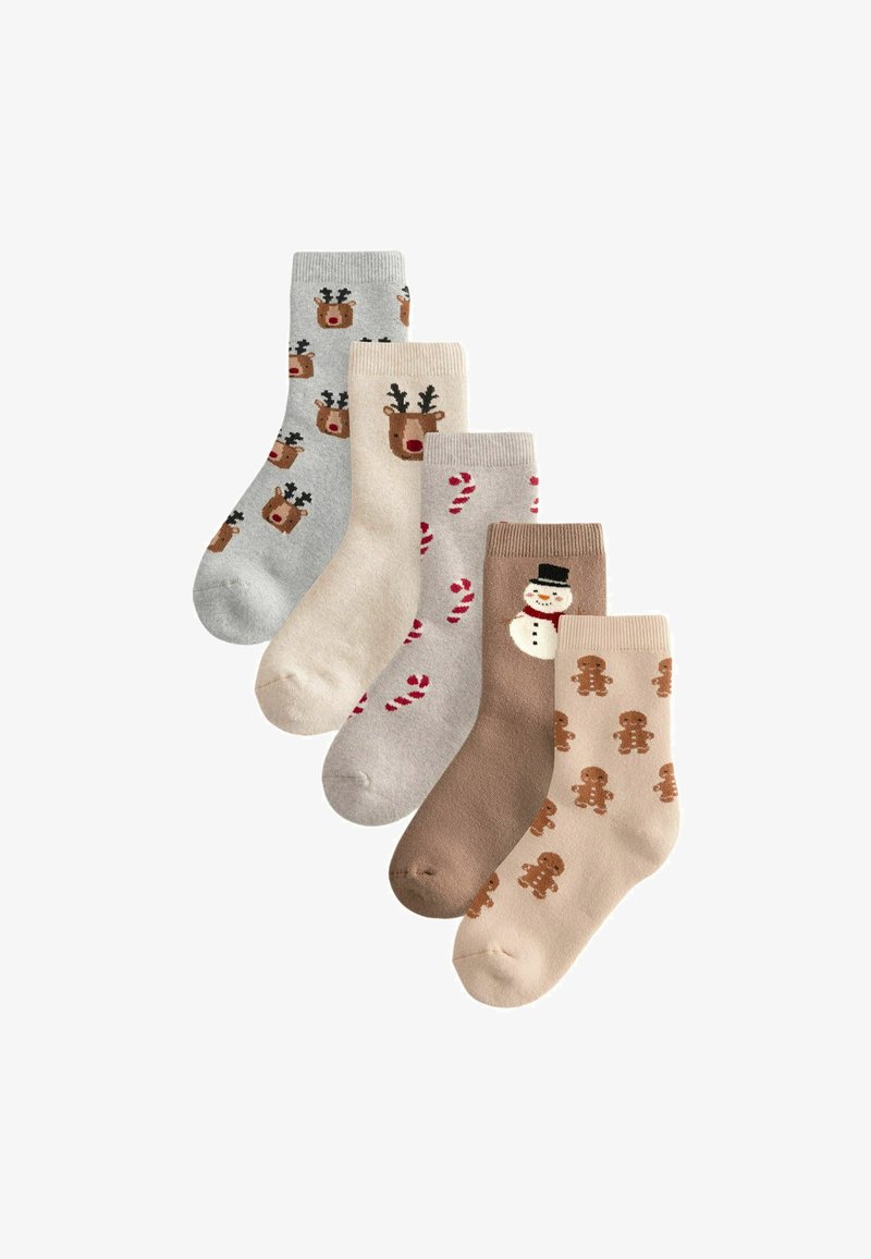 Next RICH CHRISTMAS  5 PACK  - REGULAR FIT - Socken - neutral all over character