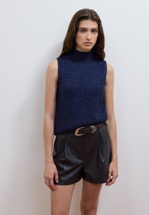 Les Copains, GILET WITH RAISED COLLAR, REGULAR FIT - Strickpullover - dark blue