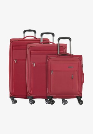 4 PCS - Wheeled suitcase - red