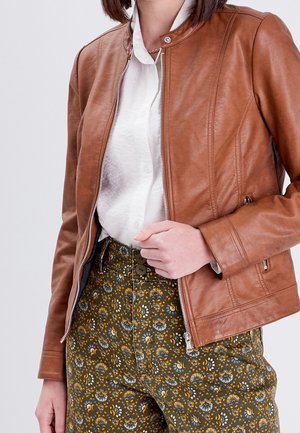 Veste en similicuir - camel