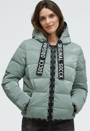 GLÄNZENDE STEPP MIT LOGO-BÄNDERN - Winterjacke - frosted lake