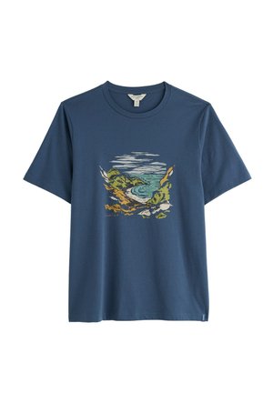 Seasalt Cornwall, SEASALT CORNWALL MIDWATCH T-SHIRT - Tričko s potlačou - blue - cove path squall