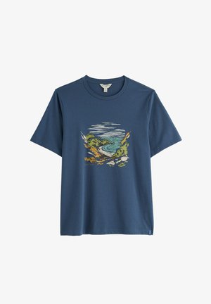 Seasalt Cornwall, SEASALT CORNWALL MIDWATCH T-SHIRT - Tričko s potlačou - blue - cove path squall