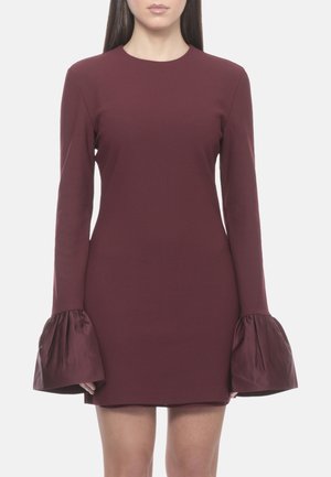 ROTATE, ABITO MINI FRILLED SLEEVED - Tubino - bordeaux