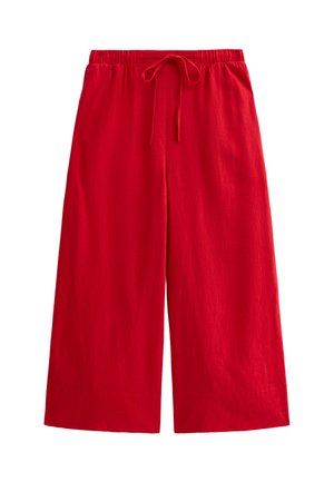 New Look LINEN BLEND CROPPED - Trousers - red