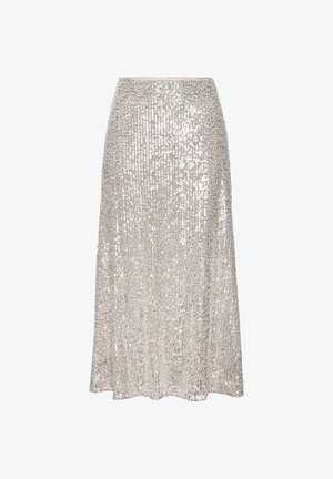 LASCANA, LASCANA PAILLETTENROCK - A-line skirt - champagner