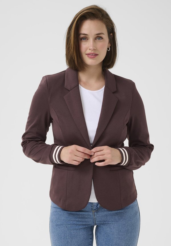 KINNIE - Blazer - fudge chalk stripe