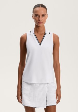 OYSHO SLEEVLESS POLO - Polo shirt - white