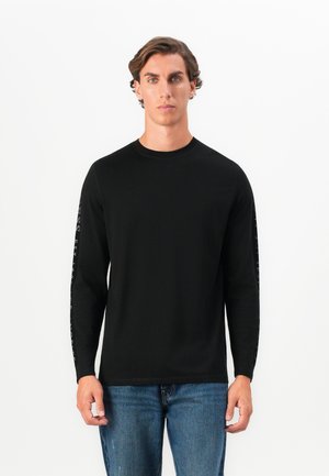 SLEEVES LOGO TEE - Top s dlhým rukávom - jet black