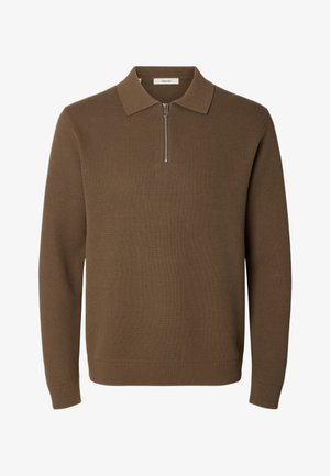 Selected, SLHDANE HALF ZIP - Μπλούζα με μακριά μανίκια - morel