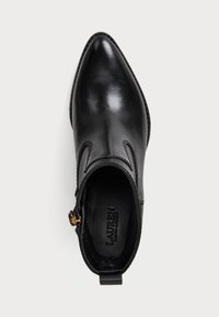 Lauren Ralph Lauren HARPHER BURNISHED LEATHER BOOTIE - Bottines de cowboy / motard - black