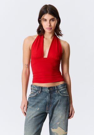 Weekday DEEP HALTERNECK  - Μπλούζα - red