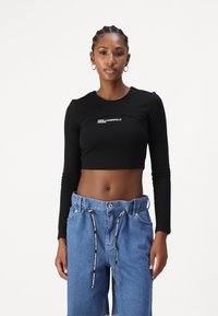 Karl Lagerfeld Jeans LAYERED TEE - Topper langermet - black