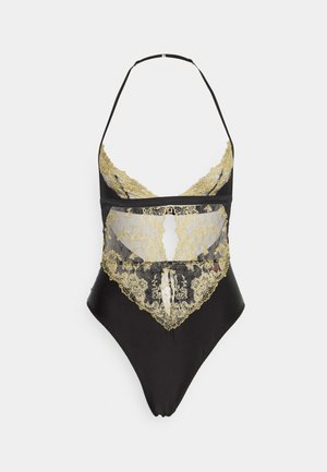 Coco de Mer OLYMPIA BODYSUIT - Body / Bodystocking - black/gold-coloured