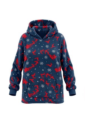 United Labels X-MAS OVERSIZE COZY HOODIE SANTA KUSCHELPULLOVER ÜBERGROSSE DECKENPULLOVER - Maglia del pigiama - blau