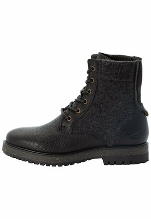Lace-up ankle boots - black