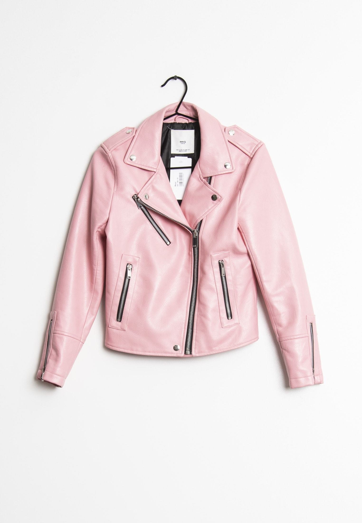 Mango Chaqueta de cuero sintético - pink/rosa - Zalando.es