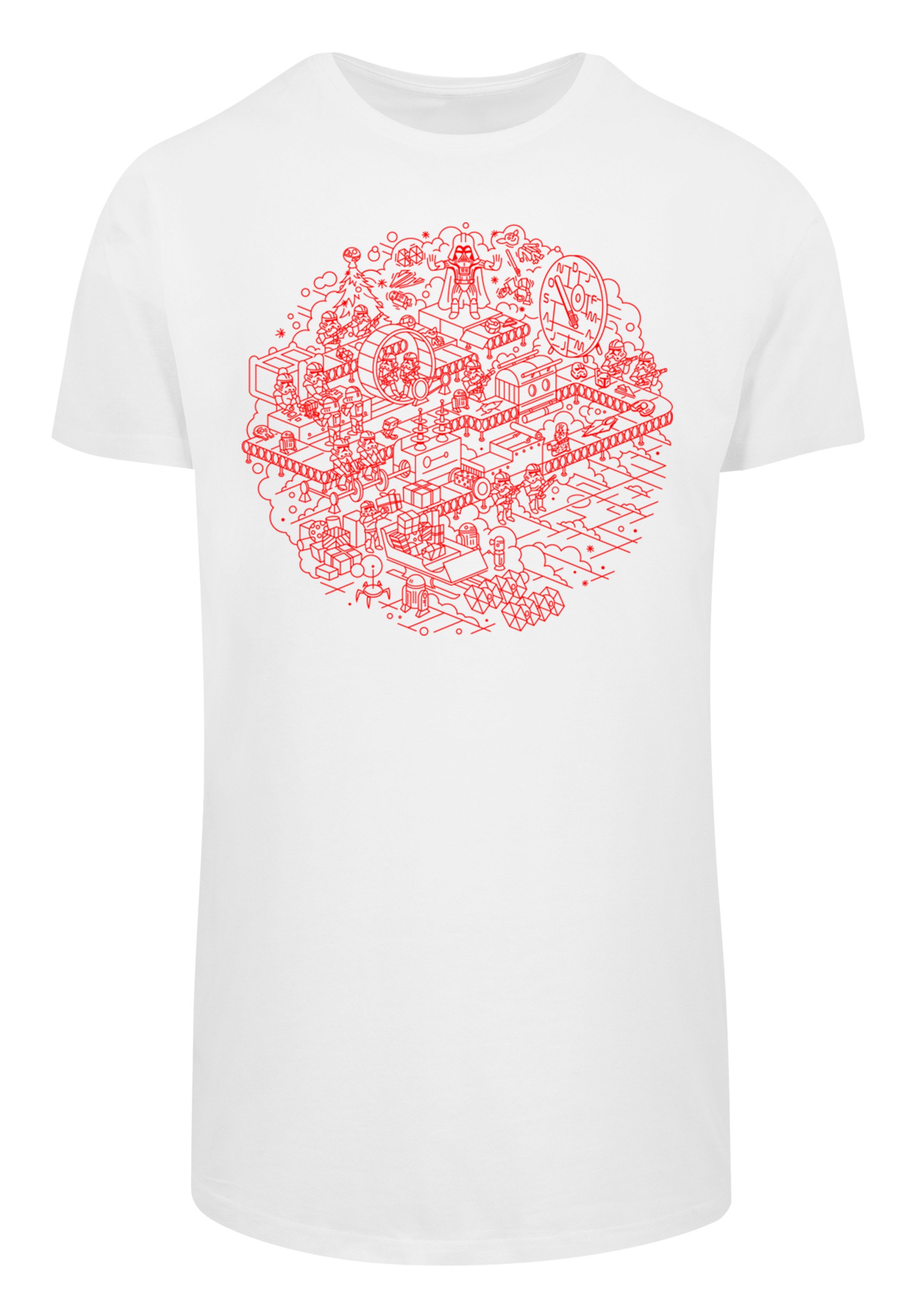 F4NT4STIC STAR WARS CHRISTMAS T-Shirt print white/weiß