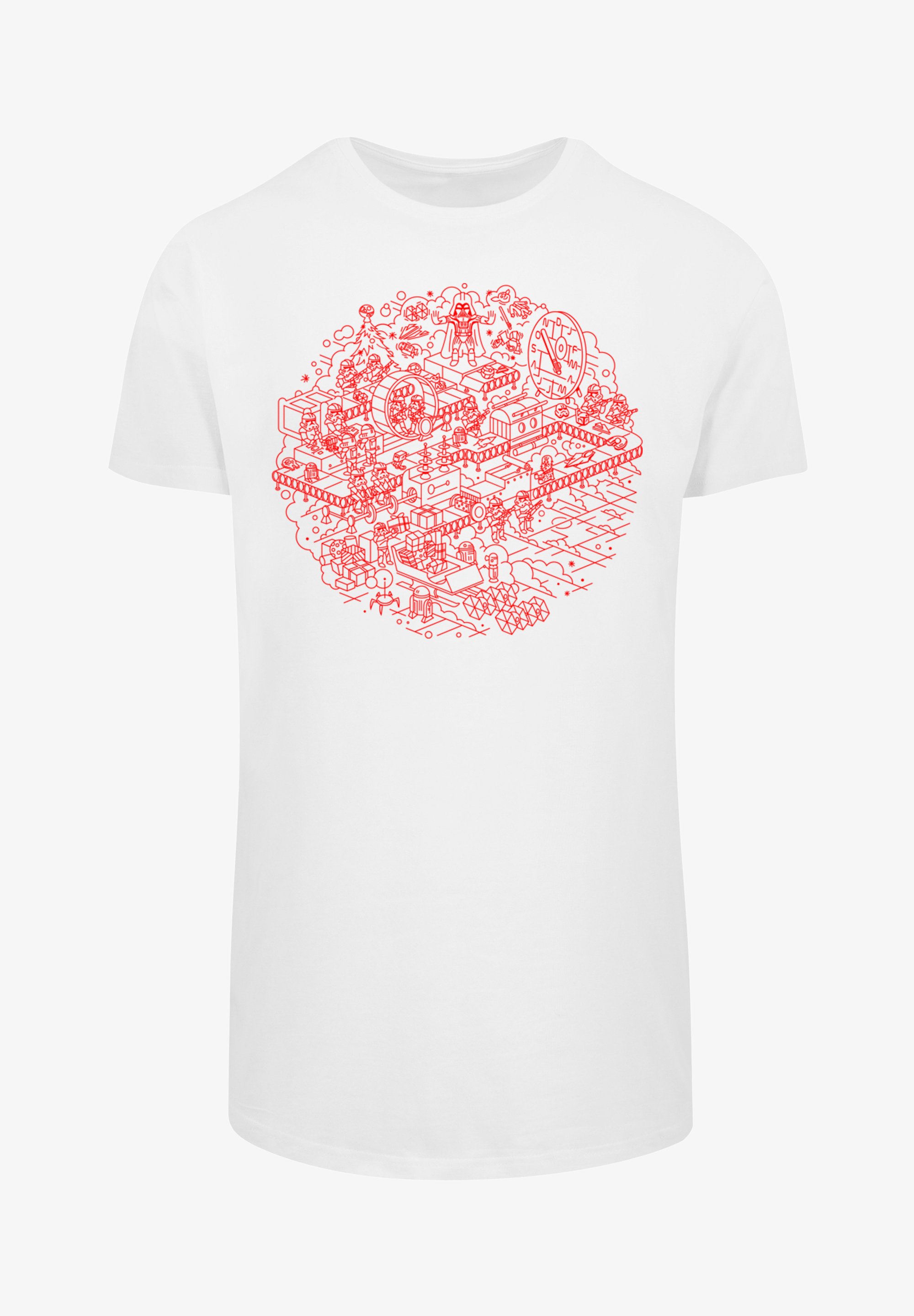F4NT4STIC STAR WARS CHRISTMAS T-Shirt print white/weiß
