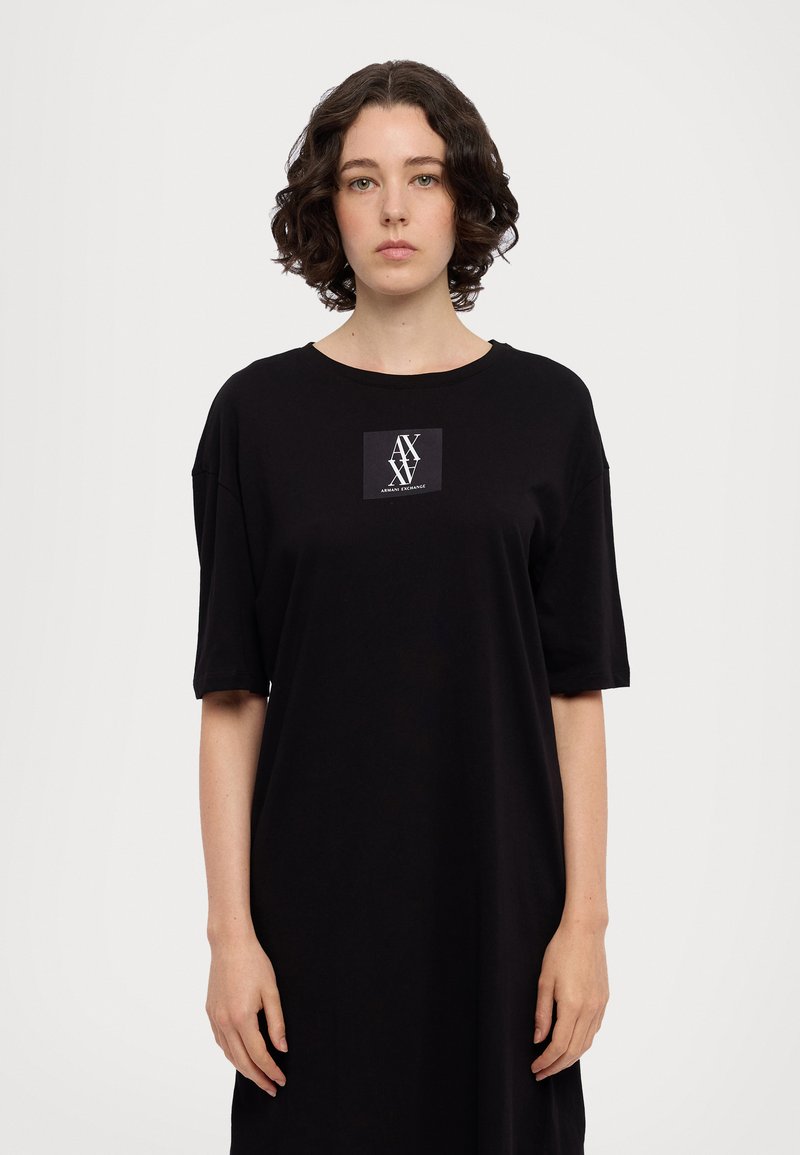 armani exchange t shirt dress Armani Exchange Cotton Dress with Logo