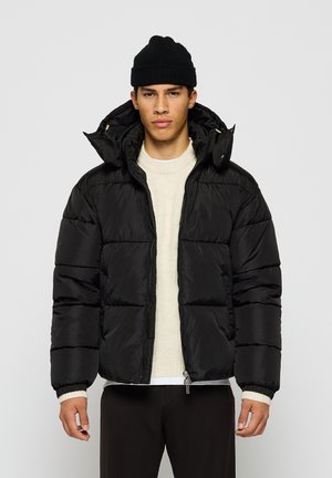 HOODED PUFFER - Winter jacket - black