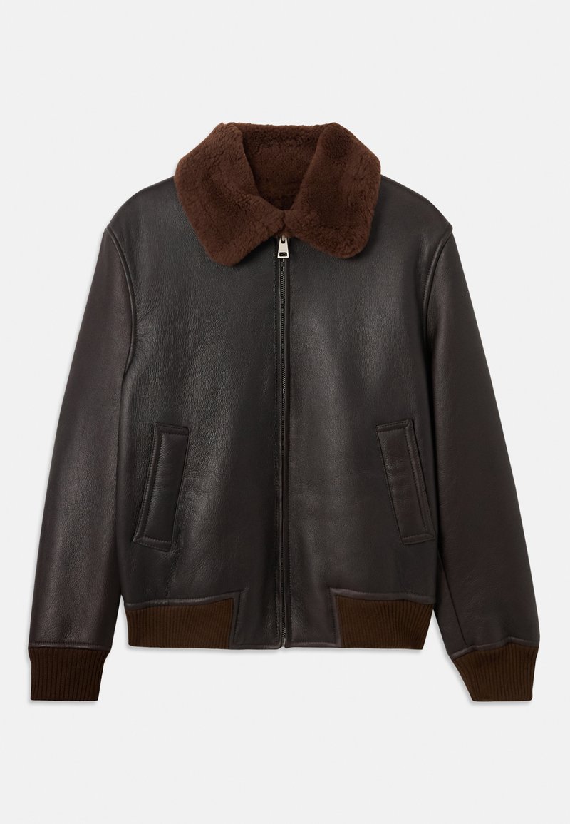 sandro Leren jas bruin sandro Leren jas bruin