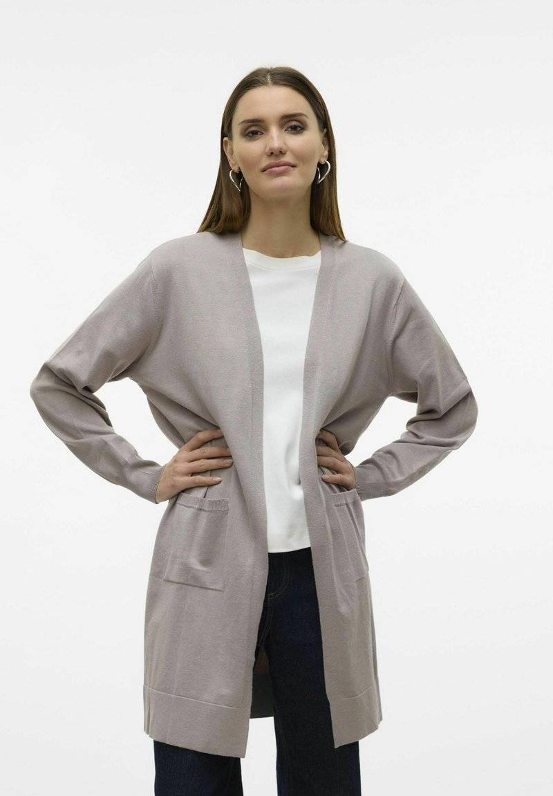Vero Moda VMSILJE OPEN - Adīta jaka - moon rock