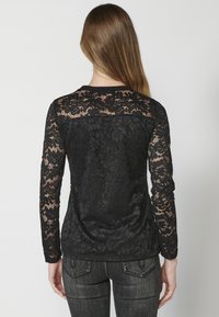 Koroshi LONG SLEEVE  - Blúz - black