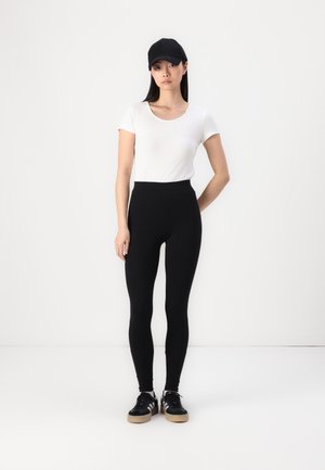 ONLLIVE LOVE 2 PACK - Leggings - Trousers - solid black/brown