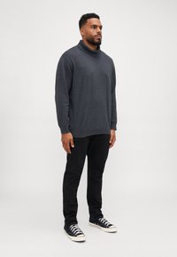 Jack & Jones JJEBASIC ROLL NECK  - Vesta - dark grey melange
