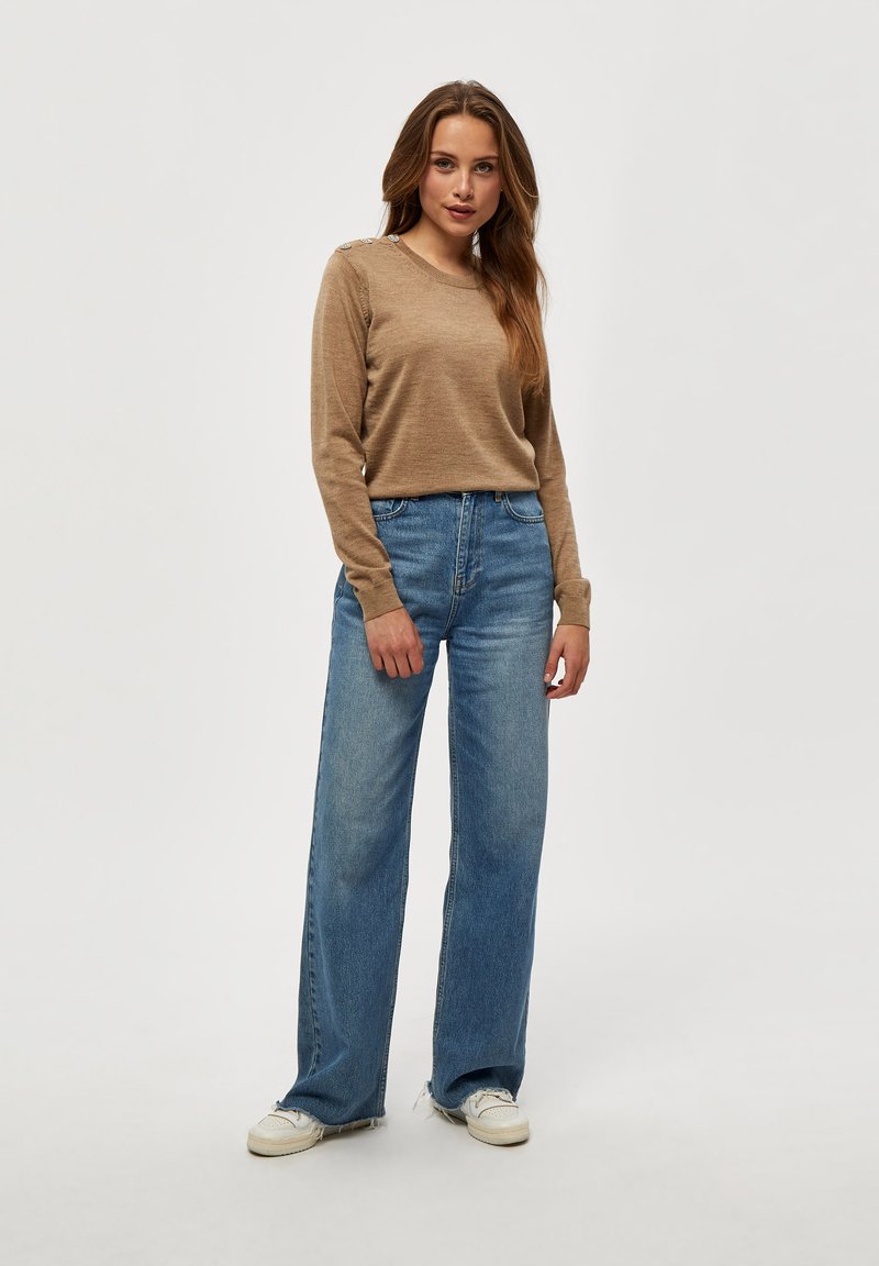 Damen Strickjacken | Minus GABI Strickpullover almond melange/camel - VI34439 Damen Strickjacken | Minus GABI Strickpullover almond melange/camel - VI34439