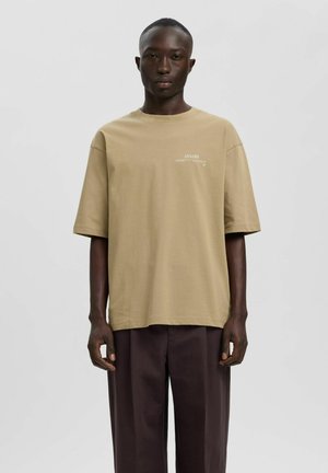 LOOSE FIT - T-shirt imprimé - weathered teak