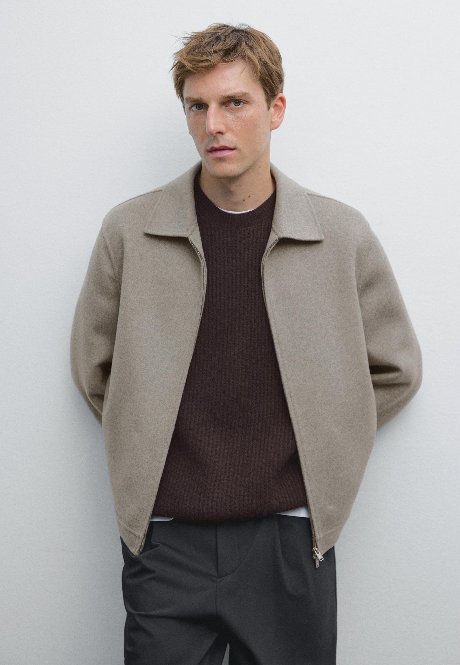 Massimo Dutti DOUBLE ZIP - Summer jacket - light brown